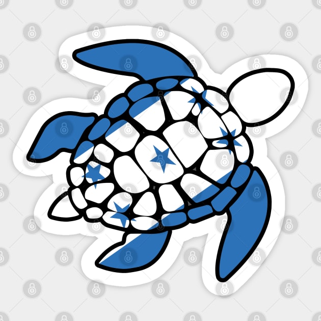 Sea Turtle Honduras Flag Plastic Free Save The Sea Colorful Turtles Caribbean Sticker by TravelTime